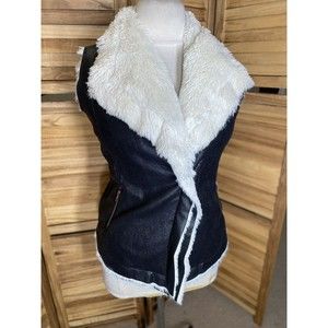 Freeway Asymmetric Faux Fur Lined Vest Sz L